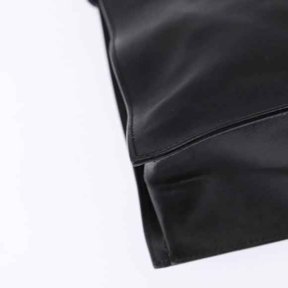 GUCCI Tote Bag Leather Black Gold 002 1053 3754 Auth 144129