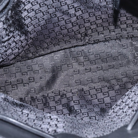 GUCCI Tote Bag Leather Black Gold 002 1053 3754 Auth 144129