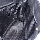 GUCCI Tote Bag Leather Black Gold 002 1053 3754 Auth 144129-16