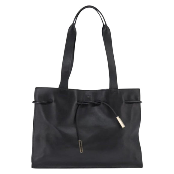 GUCCI Tote Bag Leather Black Gold 002 1053 3754 Auth 144129