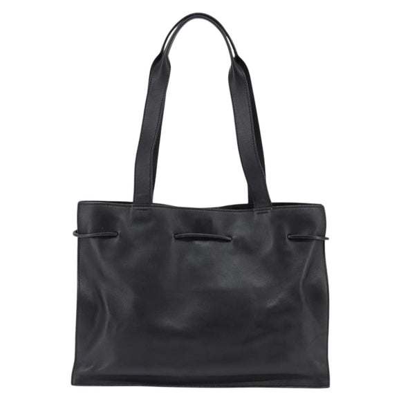 GUCCI Tote Bag Leather Black Gold 002 1053 3754 Auth 144129