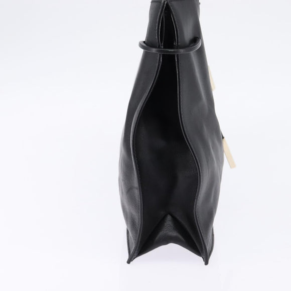 GUCCI Tote Bag Leather Black Gold 002 1053 3754 Auth 144129