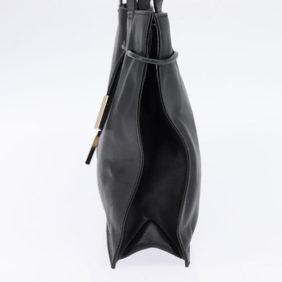 GUCCI Tote Bag Leather Black Gold 002 1053 3754 Auth 144129