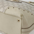 GUCCI GG Canvas Guccissima Tote Bag Leather White Gold 145993 Auth 144130-9