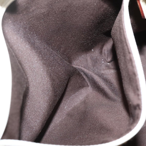 GUCCI GG Canvas Guccissima Tote Bag Leather White Gold 145993 Auth 144130