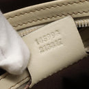 GUCCI GG Canvas Guccissima Tote Bag Leather White Gold 145993 Auth 144130-12