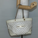 GUCCI GG Canvas Guccissima Tote Bag Leather White Gold 145993 Auth 144130-22