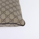 GUCCI GG Supreme Shoulder Bag PVC Beige Silver 141626 Auth 144131-11