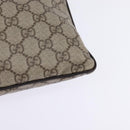 GUCCI GG Supreme Shoulder Bag PVC Beige Silver 141626 Auth 144131-13