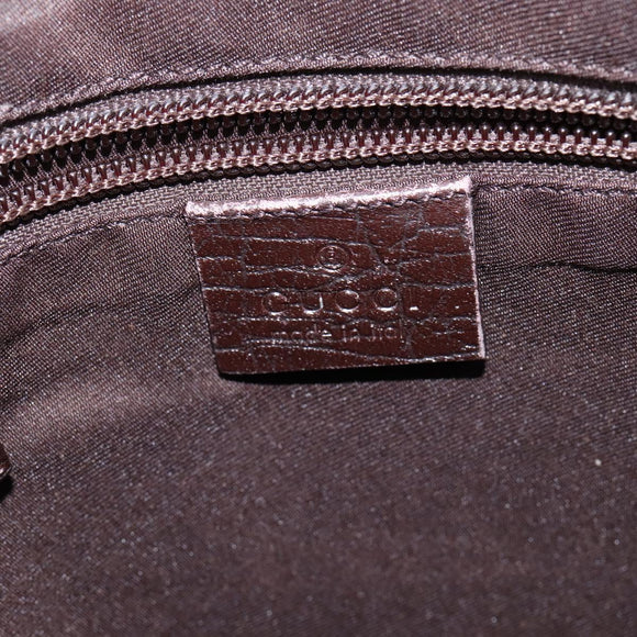 GUCCI GG Supreme Shoulder Bag PVC Beige Silver 141626 Auth 144131