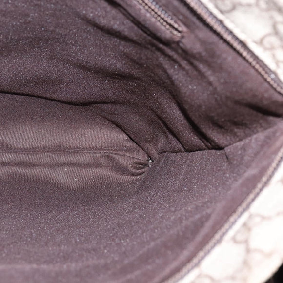 GUCCI GG Supreme Shoulder Bag PVC Beige Silver 141626 Auth 144131