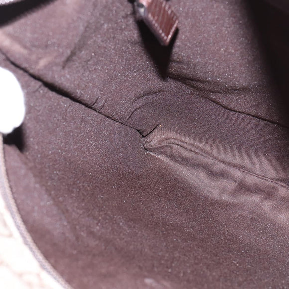 GUCCI GG Supreme Shoulder Bag PVC Beige Silver 141626 Auth 144131