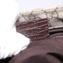 GUCCI GG Supreme Shoulder Bag PVC Beige Silver 141626 Auth 144131-21