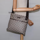 GUCCI GG Supreme Shoulder Bag PVC Beige Silver 141626 Auth 144131-22