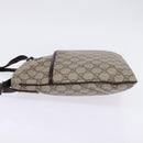 GUCCI GG Supreme Shoulder Bag PVC Beige Silver 141626 Auth 144131-3