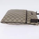 GUCCI GG Supreme Shoulder Bag PVC Beige Silver 141626 Auth 144131-4