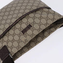 GUCCI GG Supreme Shoulder Bag PVC Beige Silver 141626 Auth 144131-6