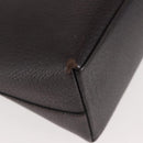 GUCCI Bamboo Shoulder Bag Leather Dark Brown Gold 001 3008 Auth 144134-10