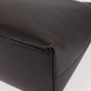 GUCCI Bamboo Shoulder Bag Leather Dark Brown Gold 001 3008 Auth 144134-13