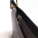 GUCCI Bamboo Shoulder Bag Leather Dark Brown Gold 001 3008 Auth 144134-15