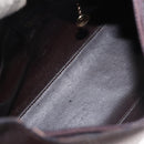 GUCCI Bamboo Shoulder Bag Leather Dark Brown Gold 001 3008 Auth 144134-17