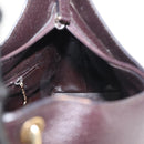 GUCCI Bamboo Shoulder Bag Leather Dark Brown Gold 001 3008 Auth 144134-18