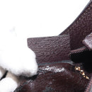 GUCCI Bamboo Shoulder Bag Leather Dark Brown Gold 001 3008 Auth 144134-21