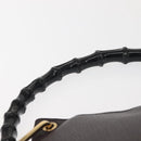 GUCCI Bamboo Shoulder Bag Leather Dark Brown Gold 001 3008 Auth 144134-8