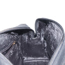 GUCCI Hand Bag Leather Black Gold Auth 144139-18