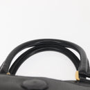 GUCCI Hand Bag Leather Black Gold Auth 144139-8