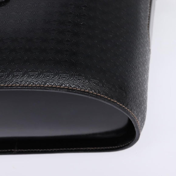 GUCCI Interlocking Shoulder Bag Leather Black Gold 001 33 0998 Auth 144140