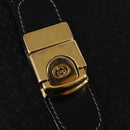 GUCCI Interlocking Shoulder Bag Leather Black Gold 001 33 0998 Auth 144140-14