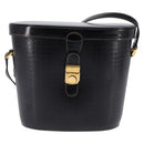 GUCCI Interlocking Shoulder Bag Leather Black Gold 001 33 0998 Auth 144140-2