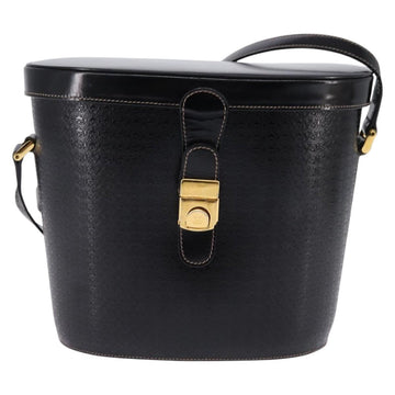 GUCCI Interlocking Shoulder Bag Leather Black Gold 001 33 0998 Auth 144140 - 0