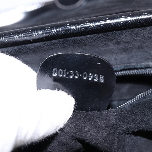 GUCCI Interlocking Shoulder Bag Leather Black Gold 001 33 0998 Auth 144140