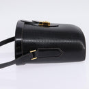 GUCCI Interlocking Shoulder Bag Leather Black Gold 001 33 0998 Auth 144140-4