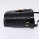 GUCCI Interlocking Shoulder Bag Leather Black Gold 001 33 0998 Auth 144140-5