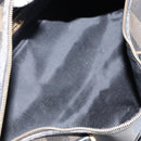 FENDI Pecan Canvas Boston Bag PVC Black Brown Auth 144142-11