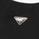 PRADA Hand Bag Nylon Black Silver Auth 144143-18