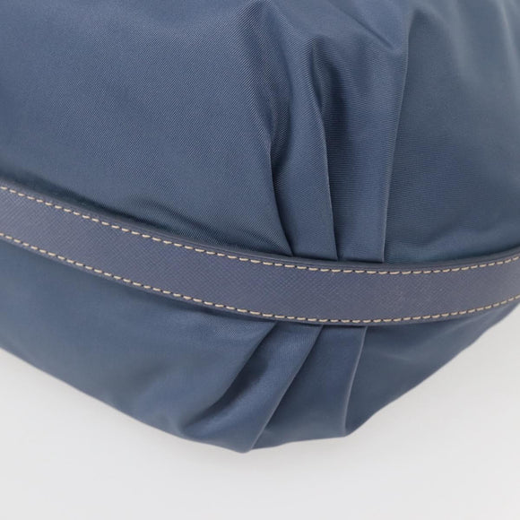 PRADA Shoulder Bag Nylon Light Blue Silver Auth 144144