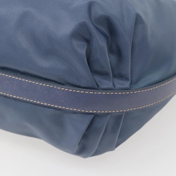 PRADA Shoulder Bag Nylon Light Blue Silver Auth 144144