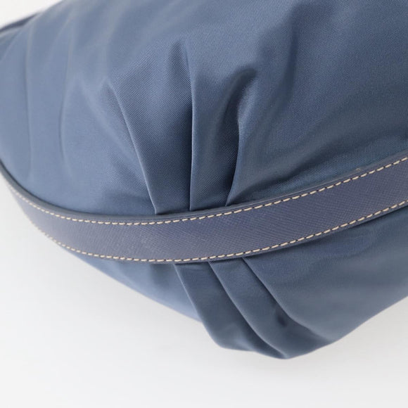 PRADA Shoulder Bag Nylon Light Blue Silver Auth 144144