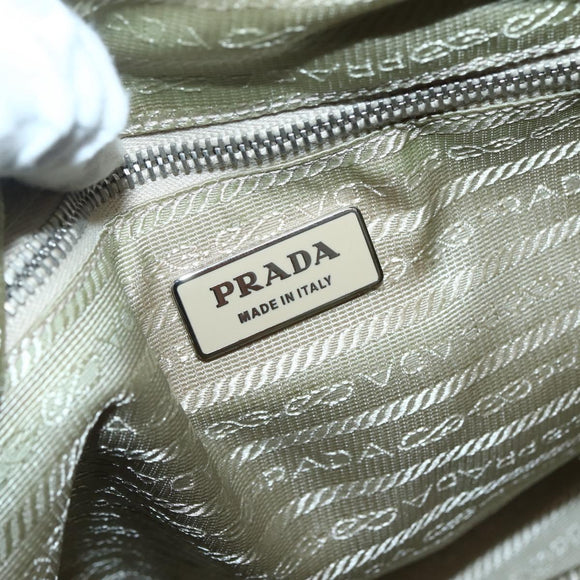 PRADA Shoulder Bag Nylon Light Blue Silver Auth 144144