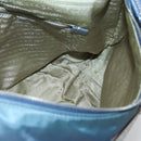 PRADA Shoulder Bag Nylon Light Blue Silver Auth 144144-19