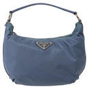PRADA Shoulder Bag Nylon Light Blue Silver Auth 144144-13