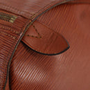 LOUIS VUITTON Epi Keepall 60 Boston Bag Vintage Brown M42948 LV Auth 144167-21