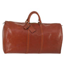 LOUIS VUITTON Epi Keepall 60 Boston Bag Vintage Brown M42948 LV Auth 144167-1