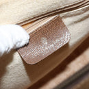 GUCCI GG Supreme Web Sherry Line Boston Bag PVC Beige Gold 40 02 007 Auth 144173-18