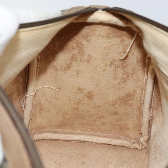 GUCCI GG Supreme Web Sherry Line Boston Bag PVC Beige Gold 40 02 007 Auth 144173