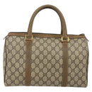 GUCCI GG Supreme Web Sherry Line Boston Bag PVC Beige Gold 40 02 007 Auth 144173-2